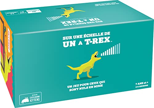 Exploding Kittens | auf einer Skala von 1 bis T-Rex | Gesellschaftsspiel | Ab 7 Jahren | 2 bis 8 Spieler | Zeit: 15 min von Exploding Kittens