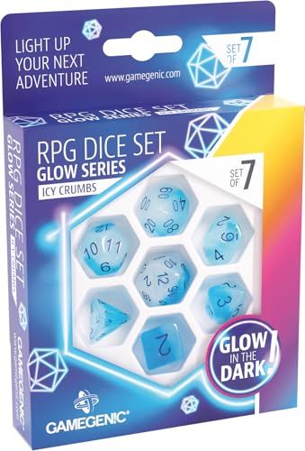 Gamegenic, Glow Series - ICY Crumbs - RPG Dice Set Gamegenic, Glow Series - ICY Crumbs - RPG Dice Set von Asmodee