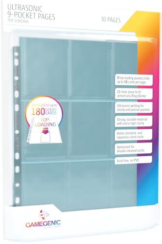 Gamegenic, Ultrasonic 9-Pocket Pages Toploading, 10 Stück pro Packung von Gamegenic