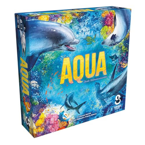 Sidekick Games, Aqua: Bunte Unterwasserwelten, Familienspiel, Legespiel, 1-4 Spieler, Ab 8+ Jahren, 30-45 Minuten, Deutsch von Asmodee