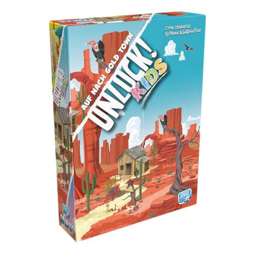 Asmodee, Unlock! Kids – Auf nach Gold Town, Kinderspiel, Rätselspiel, 1-4 Spieler, Ab 6+ Jahren, 20 Minuten, Deutsch von asmodee
