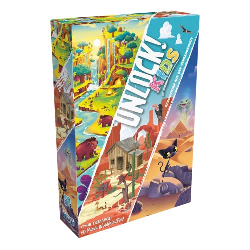 Asmodee, Unlock! Kids: Geschichten aus der Vergangenheit, Kinderspiel, Rätselspiel, 1-4 Spieler, Ab 6+ Jahren, 20 Minuten, Deutsch von Space Cow