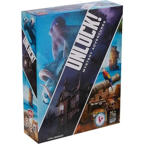 Space Cowboys – Asmodee – Unlock!: Mystery Adventures – UNbox Now – Escape Game – Escape Game für Kinder und Erwachsene – Kartenspiele – Spiel für Kinder ab 10 Jahren – 1 bis 6 Spieler von Asmodee