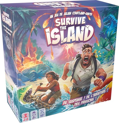 Asmodee - Survival The Island – Gesellschaftsspiel für Kinder ab 8 Jahren – Survival-Spiel – Entkommen Sie Einer Insel mit Schätzen und Monstern – 45 Minuten – 2 bis 5 Spieler – auf Französisch von Asmodee