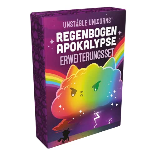 Unstable Games | Unstable Unicorns – Regenbogen-Apokalypse | Erweiterung | Partyspiel | Kartenspiel | 2-8 Spieler | Ab 8+ Jahren | 30-60 Minuten | Deutsch von Asmodee