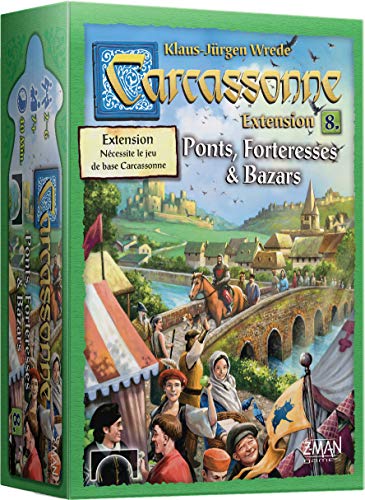 Z-Man Games – Carcassonne – Erweiterung 8 Brücken, Festungen & Basare – Gesellschaftsspiel – ab 7 Jahren – 2-6 Spieler von ASMODEE
