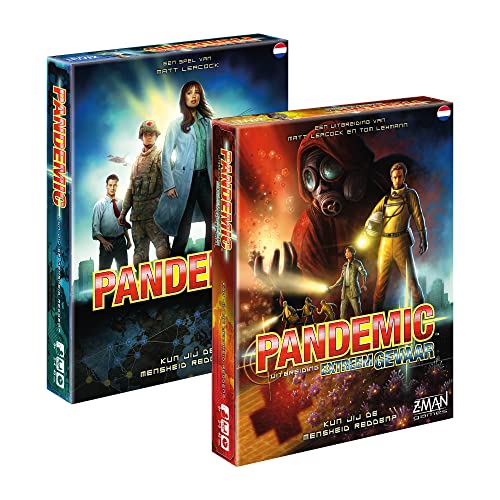 Z-Man Games - Pandemic + Pandemic Extreme Gefahr NL (On The Brink) - Bundle - Kooperatives Spiel für die ganze Familie - Niederländische Sprache von Asmodee