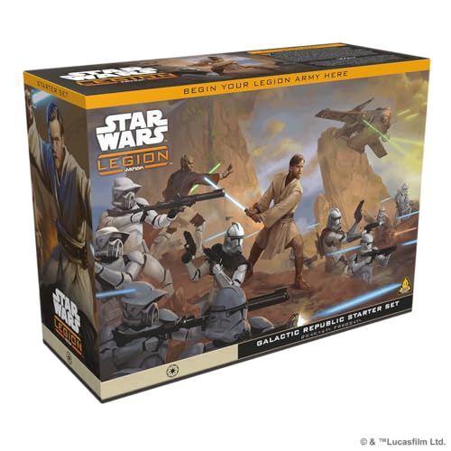 asmodee, Star Wars: Legion – Galactic Republic Starter Set (Galaktische Republik-Starterset), Atomic Mass Games, Tabletop, 2 Spieler, 14+ Jahre, 120-180 Minuten, Deutsch, Mehrsprachig von Asmodee