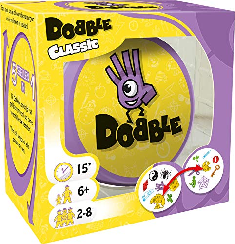 Dobble Classic NL - Kartenspiel für Jung und Alt - Testen Sie Ihre Geschwindigkeit, Beobachtung und Reflexen - Fünf Spielvariationen möglich - Für die ganze Familie - Sprache: Niederländisch von Asmodee