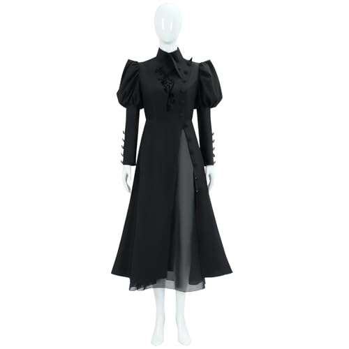 Asnoxuzi Frauen Glinda Cosplay Kleid Glinda Gute Hexe Kostüm Erwachsene Elphaba Hexe Cosplay Kostüm (Black, Small) von Asnoxuzi