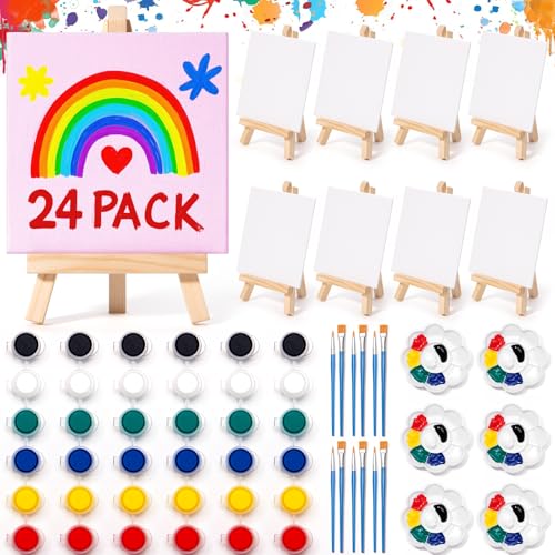 Asoulin Valentinstagsgeschenke für Kinder, 24-teiliges Mini-Acrylfarben-Set mit Valentinstagskarten, Holzstaffelei, Malsets für Kinder im Alter von 8–12 4–8 Jahren, Partygeschenke, Asoulin Valentinstagsgeschenke für Kinder, 24-teiliges Mini-Acrylfarben-Set mit Valentinstagskarten, Holzstaffelei, Malsets für Kinder im Alter von 8–12 4–8 Jahren, Partygeschenke, von Asoulin