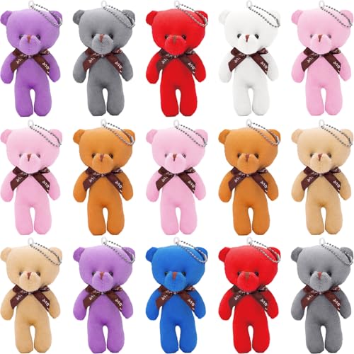 Valentinstagsgeschenke für Kinder, 24 Stück, Plüschbär-Spielzeug mit Valentinstagskarten, Stofftier-Schlüsselanhänger für Kinder, Teenager, Schulaustausch, Geschenke, Klassenpreis, Goodie-Tüten, Valentinstagsgeschenke für Kinder, 24 Stück, Plüschbär-Spielzeug mit Valentinstagskarten, Stofftier-Schlüsselanhänger für Kinder, Teenager, Schulaustausch, Geschenke, Klassenpreis, Goodie-Tüten, von Asoulin