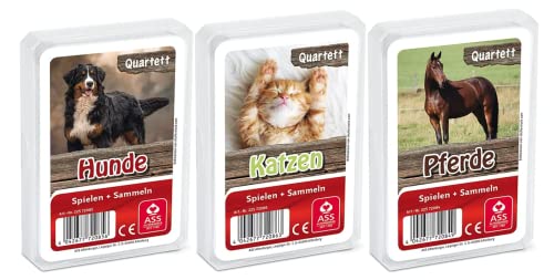 AssAltenburger 3-er Set Quartettspiele/Quartett Tierleben bestehend aus 1. Pferde - 2. Hunde - 3. Katzen AssAltenburger 3-er Set Quartettspiele/Quartett Tierleben bestehend aus 1. Pferde - 2. Hunde - 3. Katzen von AssAltenburger