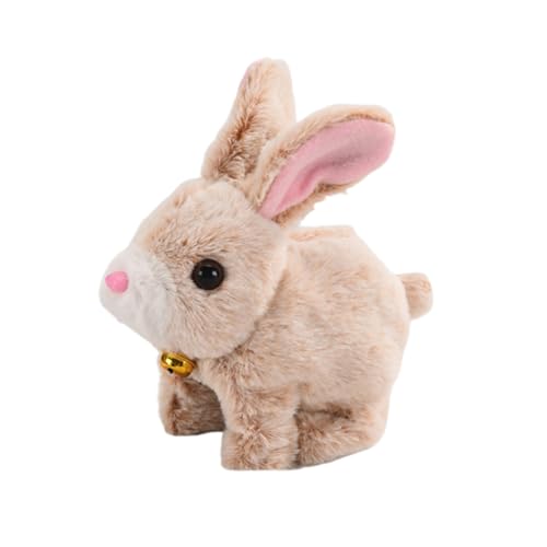 Asslye Interaktives Kaninchen Spielzeug, Hase Spielzeug, Hüpfendes Kaninchen, Hase Kuscheltier, Geräusche Macht und Dessen Ohren und Nase Sich Bewegen, Plüschhase für Weihnachtstag Geschenke von Asslye