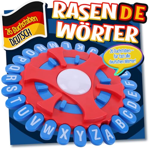 Asslye RASENDE WÖRTER Spiel mit 26 Tasten - Wortspiel Buchstaben Drücken mit Timer, Familienspiele Brettspiele Partyspiele für Kinder und Erwachsene, 2–8 Spieler (26 Tasten) von Asslye