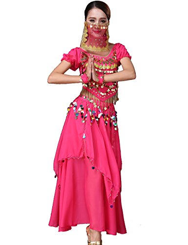 Astage Damen Tribal Röcke Bauchtanzkostüm Halloween Festival Partykleidung Hotpink Astage Damen Tribal Röcke Bauchtanzkostüm Halloween Festival Partykleidung Hotpink von Astage