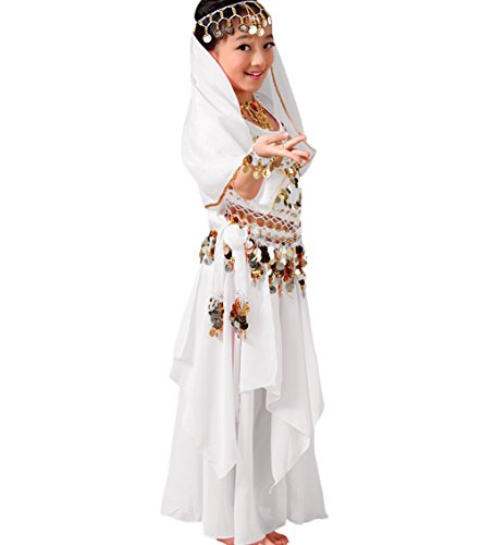 Astage Mädchen Kleid Bauchtanz Indianisch Halloween Karneval Kostüme Wei?XS Astage Mädchen Kleid Bauchtanz Indianisch Halloween Karneval Kostüme Wei?XS von Astage
