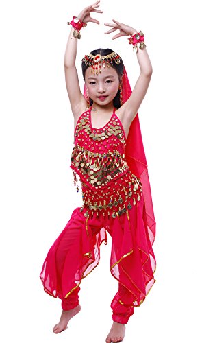 Astage Mädchens Kleid Elegante Bauchtanz Halloween Karneval Kostüme Hotpink L Astage Mädchens Kleid Elegante Bauchtanz Halloween Karneval Kostüme Hotpink L von Astage