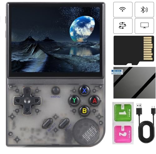RG35XX Plus Handheld Spielekonsole, 3,5-Zoll-IPS-Bildschirm Retro-Videospielkonsole mit 64TF-Karte & 5500 + klassischen Spielen, eingebautem 3300-mAh-Akku, Unterstützt 5G-WLAN und Bluetooth 4.2 von Astarama