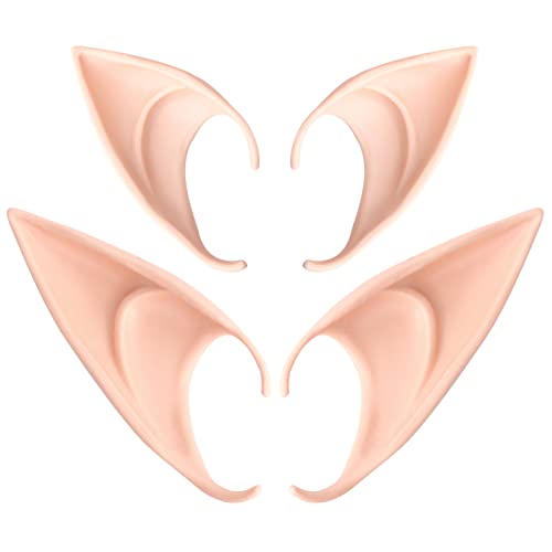 ASTER 2 Stück Elfenohren Fee Geist Elf Ears Kostüm Ball Cosplay Party Halloween Weihnachtsfeier Elf Vampirohren Cosplay Maskerade Zubehör Vampire the Masquerade Elfen Ohren von ASTER