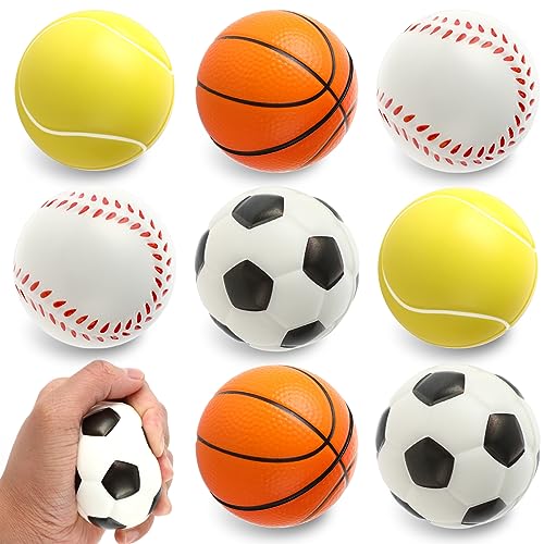 8 Stück Stressball, 6 cm Mini Stress Sportbälle Schaum Antistressball, Stressabbau Bälle enthalten Fußball Basketball Tennis Baseball, Schaumstoffbälle Stressbälle Schwammball 8 Stück Stressball, 6 cm Mini Stress Sportbälle Schaum Antistressball, Stressabbau Bälle enthalten Fußball Basketball Tennis Baseball, Schaumstoffbälle Stressbälle Schwammball von ASTER