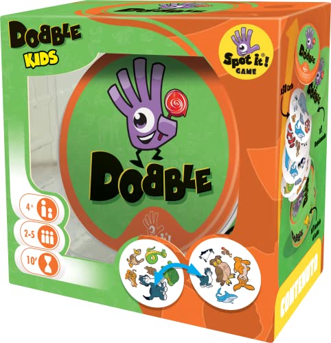 Asmodee 8231 Dobble Kids Kartenspiel - Italienische Sprache, 4 -99 Jahre von Asmodee