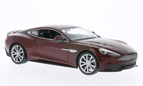 Aston Martin Vanquish, met.-dkl.-rot, Modellauto, Fertigmodell, Welly 1:24 von ASTON MARTIN