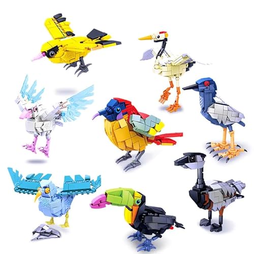 Astrevo 1369pcs Vogel Micro Bausteine Set Papagei Micro Bausteine Kits 80060 von Astrevo