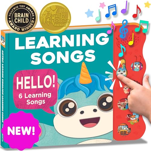 Astro Learns English Musikbücher mit Lernliedern für Kleinkinder von 1 bis 3 Jahren, Bücher mit Liedern, Sprechbüchern und Büchern mit Sound, für Kleinkinder von Astro Learns English