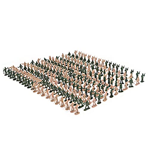 Armee Soldaten Figuren, Asudarp 360Pcs Mini Simulation Soldat Figuren 12 Styles Little Soldier Static Model Armee Männer Action-Figuren Militärische Figuren für Kinder Jungen Grün+Khaki von Asudaro