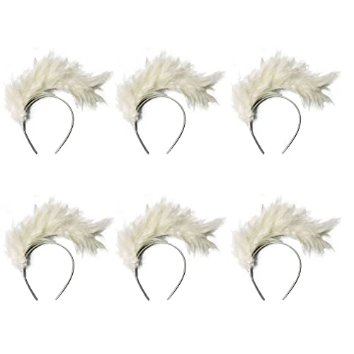 Asudaro 1920er Jahre Feder Flapper Stirnband, 6Pcs Damen Vintage Flapper Kopfbedeckung Haarreif Haarband Hochzeit Party Kostüm Accessoires für Party Kostüm Schmuck Frauen Mädchen Weiß Asudaro 1920er Jahre Feder Flapper Stirnband, 6Pcs Damen Vintage Flapper Kopfbedeckung Haarreif Haarband Hochzeit Party Kostüm Accessoires für Party Kostüm Schmuck Frauen Mädchen Weiß von Asudaro
