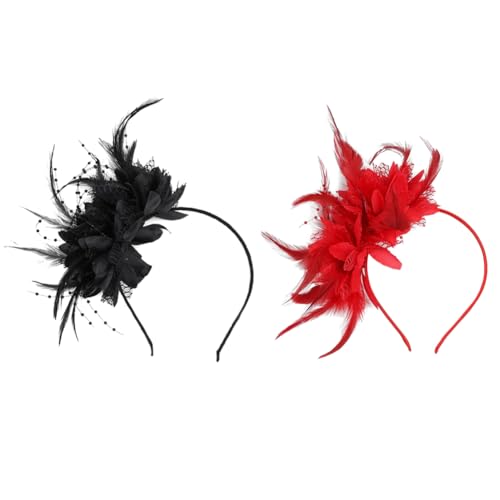 Asudaro 2 Stück Damen Fascinator Feder Stirnband,Feder Mesh Stirnband Braut Kopfschmuck Feder,Haarschmuck Cosplay Haarband Feder Haarreif Kopfbedeckung,für Hochzeit Fasching Karneval Haarschmuck Asudaro 2 Stück Damen Fascinator Feder Stirnband,Feder Mesh Stirnband Braut Kopfschmuck Feder,Haarschmuck Cosplay Haarband Feder Haarreif Kopfbedeckung,für Hochzeit Fasching Karneval Haarschmuck von Asudaro