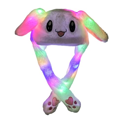 Asudaro 30 cm x 50 cm bewegliche Hasenohren-Mütze, hüpfende interaktive Hasenohren-Mütze, Plüsch-Hasenohren, Halloween-Kostüm, Cosplay, Hasenohren-Mütze, weiß leuchtende Hasenohren-Kappe Asudaro 30 cm x 50 cm bewegliche Hasenohren-Mütze, hüpfende interaktive Hasenohren-Mütze, Plüsch-Hasenohren, Halloween-Kostüm, Cosplay, Hasenohren-Mütze, weiß leuchtende Hasenohren-Kappe von Asudaro
