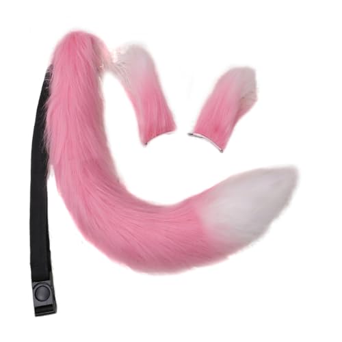 Asudaro Cosplay-Zubehör-Set, Plüsch-Ohr-Haarspangen und Plüsch-Schwanz, Cosplay-Kostüm-Requisite, Cosplay-Theater-Requisiten, Party-Zubehör, Pfirsich + Weiß Asudaro Cosplay-Zubehör-Set, Plüsch-Ohr-Haarspangen und Plüsch-Schwanz, Cosplay-Kostüm-Requisite, Cosplay-Theater-Requisiten, Party-Zubehör, Pfirsich + Weiß von Asudaro
