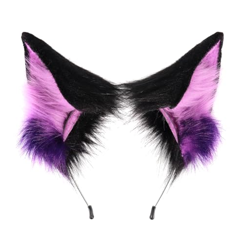 Asudaro Fox Cosplay Fuchsohren Cosplay Set Fuchs Ohren Tierohren Schwanz Set Handgefertigtes Fuchs Ohren Kopf Zubehör Fuchsohren Cosplay Kostüm Party Zubehör Weihnachtsfeier Lila-Schwarz Ohren Asudaro Fox Cosplay Fuchsohren Cosplay Set Fuchs Ohren Tierohren Schwanz Set Handgefertigtes Fuchs Ohren Kopf Zubehör Fuchsohren Cosplay Kostüm Party Zubehör Weihnachtsfeier Lila-Schwarz Ohren von Asudaro