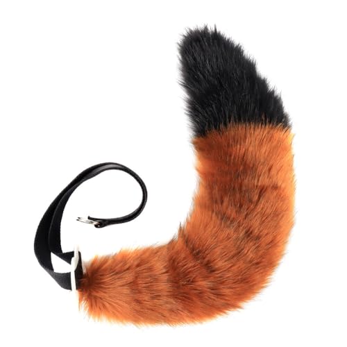 Asudaro Fuchs Ohren und Schwanz, Pelzige Tiere Cosplay Kostüm Set Cosplay Tierkostüm Pelziges Stirnband Halloween Accessoire Kunstfuchs Pelz Ohren Tier langer Schwanz Tier Fuchs Cosplay Set Typ 5 von Asudaro