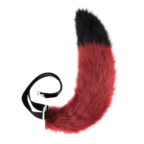 Asudaro Fuchs Ohren und Schwanz, Pelzige Tiere Cosplay Kostüm Set Cosplay Tierkostüm Pelziges Stirnband Halloween Accessoire Kunstfuchs Pelz Ohren Tier langer Schwanz Tier Fuchs Cosplay Set Typ 6 von Asudaro