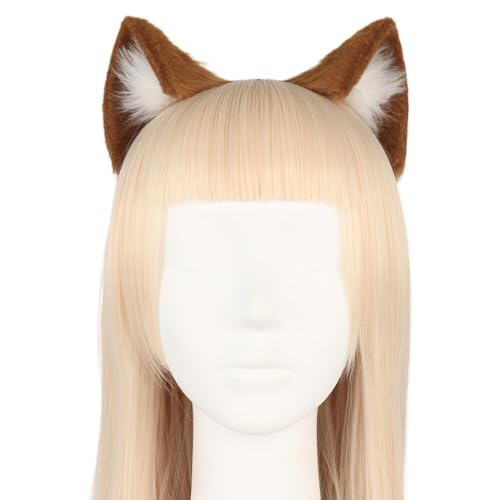 Asudaro Katze Fuchs Wolf Ohren Flauschige Katze Ohr Stirnband Kawaii Haarband Tier Cosplay Katze Wolf Fuchs Hund Ohren Haarband Stirnband Party Kostüm Zubehör Braun weiß Asudaro Katze Fuchs Wolf Ohren Flauschige Katze Ohr Stirnband Kawaii Haarband Tier Cosplay Katze Wolf Fuchs Hund Ohren Haarband Stirnband Party Kostüm Zubehör Braun weiß von Asudaro