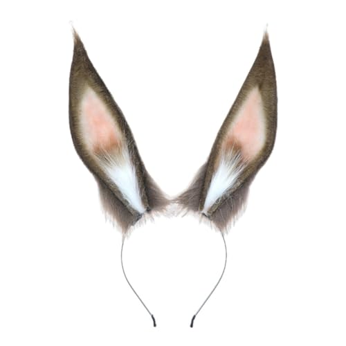 Asudaro Kunstfell Fuchs Wolf Ohren Anubis Cosplay Schakal Wolf Ohren für Charaktere, Cosplay, Party Fuchs Hund Ohren Haarband Stirnband von Asudaro
