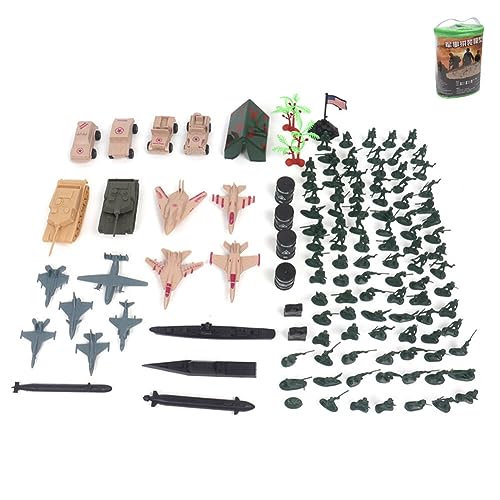 Asudaro Militär Modell Soldat Spielzeug Armee Figuren Set, Militär Set Armee Spielzeug, 3.5CM Militär Soldat Playset Action Figuren Kampf Gruppe Militär Playset 120 Stück von Asudaro