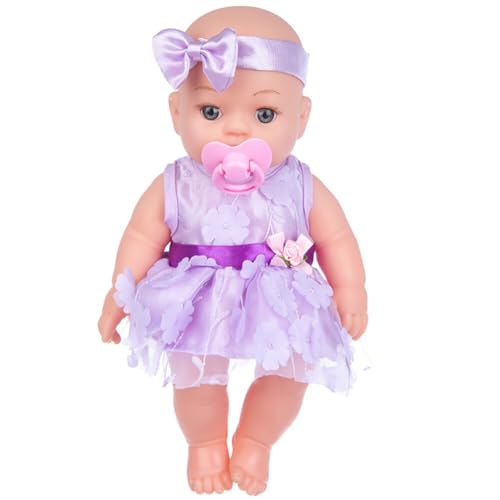 Asudaro Mini Baby Puppe 12-Zoll Handgefertigte Realistische Baby Puppen Weiches Silikon Vinyl Lebensechte Babypuppen Neugeborene Junge Mädchen Spielzeug mit komplettem Baby-Puppen-Zubehör Typ 8 von Asudaro