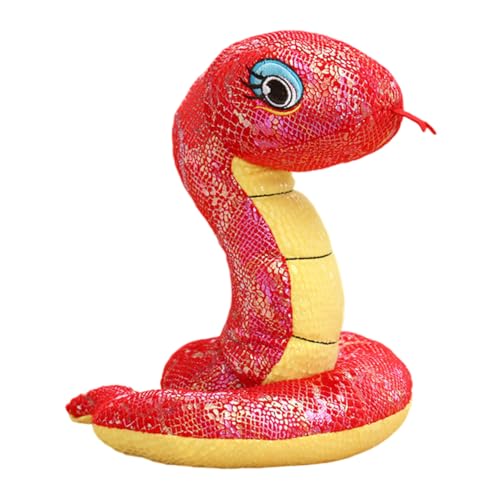 Asudaro Plüschtier Plüschschlange Exquisite Schlange Schmuckstück Realistisches Schlange Kuscheltier Stofftier mit Pailletten für Jungen Kinder 20 cm von Asudaro