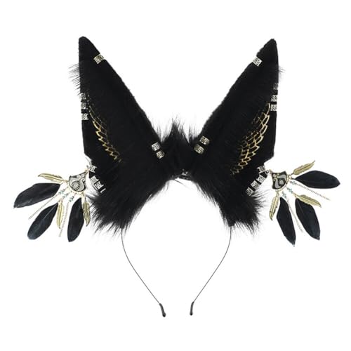 Asudaro Punk Stil Tier Cosplay Ohren Anubis Cosplay Schakal Wolf Ohren Wolfsohren, Gothic-Stil, Cartoon-Haarreif für Cosplay, Schmuck, Damen, Teenager, Haarreif Asudaro Punk Stil Tier Cosplay Ohren Anubis Cosplay Schakal Wolf Ohren Wolfsohren, Gothic-Stil, Cartoon-Haarreif für Cosplay, Schmuck, Damen, Teenager, Haarreif von Asudaro