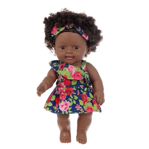 Asudaro Schwarze Reborn-Baby-Puppen 12" Realistische Lebensechte Vinylpuppen mit dunkler Haut Baby Neugeborenes Mädchen Junge Spielzeug mit Kleidung für Kinder Spielzeug Typ 3 von Asudaro