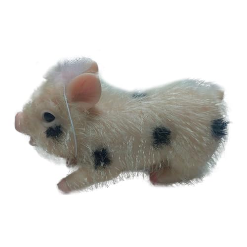 Asudaro Silikon Schweinchen Puppe, Niedliche Miniatur Schwein Figuren Spielzeug Mini Soft Lifelike Silikon Ferkel Puppe Reborn Baby Kinder Animal Doll Soft Animals Fake Pets #12 von Asudaro