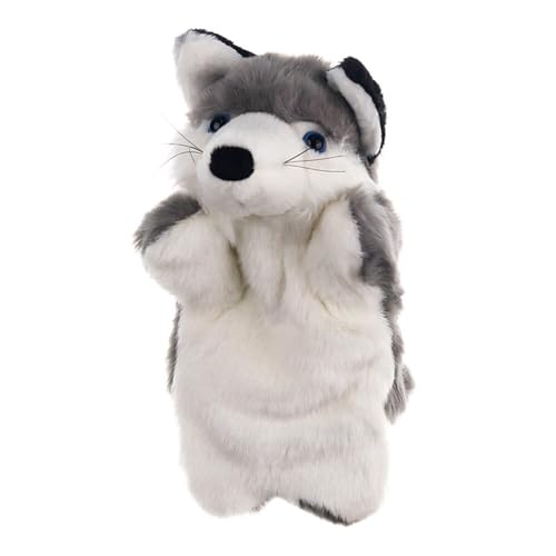 Grauer Fuchs Handpuppe, Asudaro Plüschtier Handpuppen Spielzeug für Kinder Geschichtenerzählen Geschenke - für Kinder Geburtstagsspiele Schulen Grauer Fuchs von Asudaro