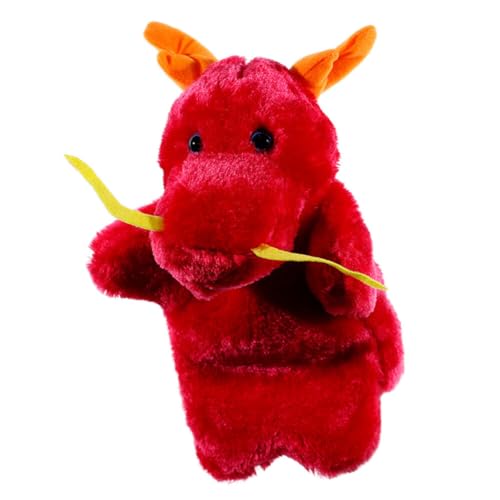 Roter Drache Handpuppe, Asudaro Plüschtier Handpuppen Spielzeug für Kinder Geschichtenerzählen Geschenke - für Kinder Geburtstag Spiele Schulen roter Drache von Asudaro