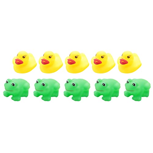 Asuinxurr 1 Satz FröSche und Enten 5 StüCk + 5 StüCk Baby-Badewannenspielzeug von Asuinxurr