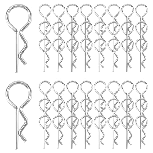 Asuinxurr 50 StüCke Edelstahl KöRper Clips Shell Abdeckung Pin Bend für 1/10 RC Auto Fern Bedienung Spielzeug Redcat ÜBerschreiten Teile von Asuinxurr