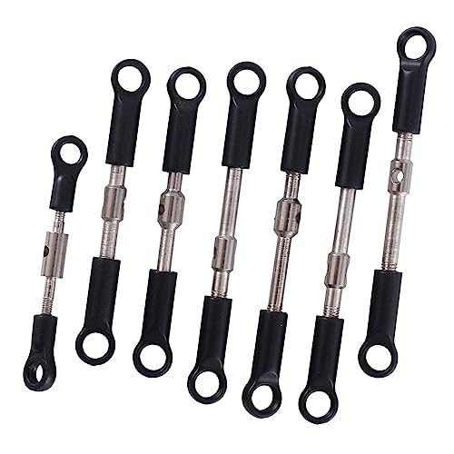 Asuinxurr 7Stck SpurstangengestäNge Vorne Hinten Servo Link Rod Set für 144001 144010 124016 124017 124019 RC Auto Ersatzteile von Asuinxurr